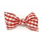 Red (Gingham) Satin Bow - 3 Inch